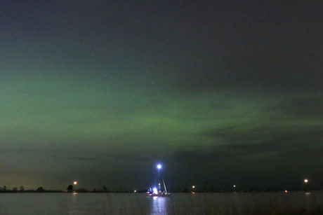 Mooi groen noorderlicht in Nederland