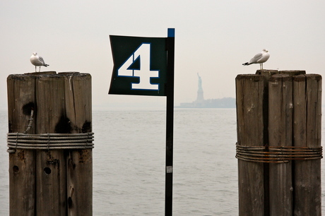 Zicht op Liberty Island