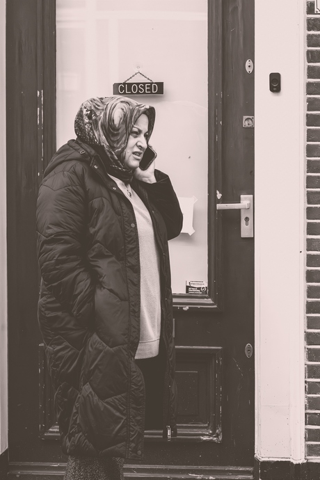 I'm standing in front of a closed door