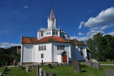 Een echt Noors kerkje van Hout
