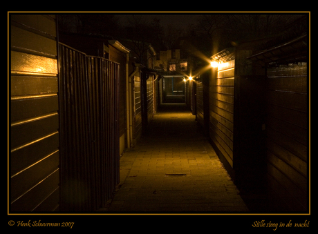 Stille steeg in de nacht