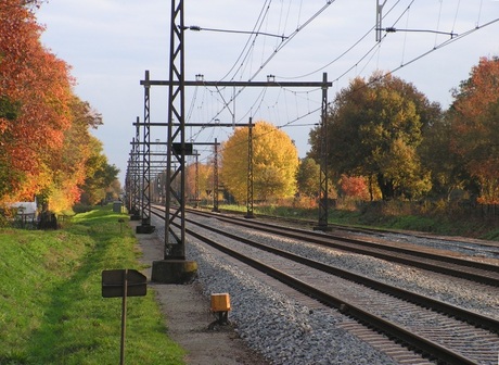 Herfst langs het spoor