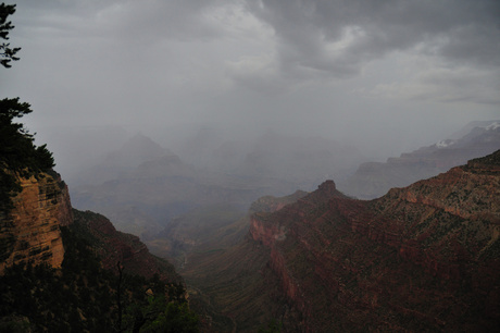 Grand Canyon On A Rainy Day