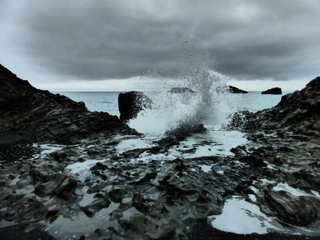 Crashing wave South Iceland