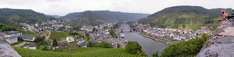 Panorama van het stadje Cochem