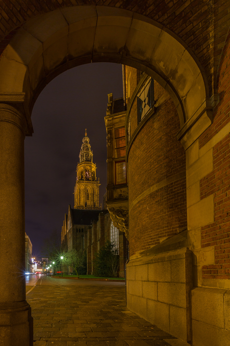 Groningen, doorkijkje naar de Martinitoren