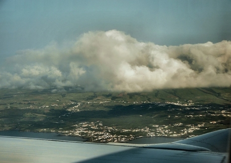 Luchtfoto van het Azoreneiland: Terceira