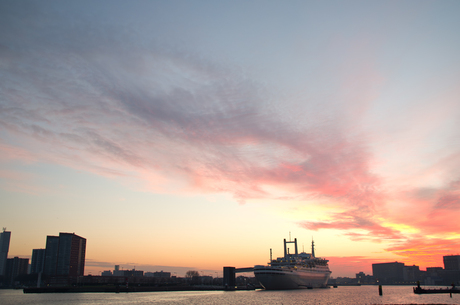 ss Rotterdam by sunset