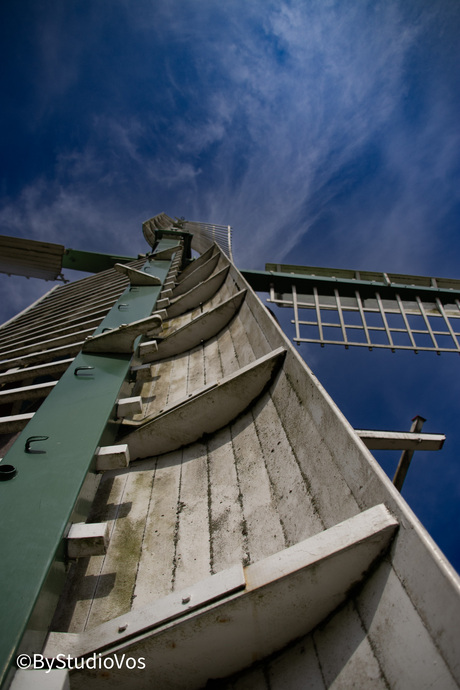 Kikker perspectief van een molen