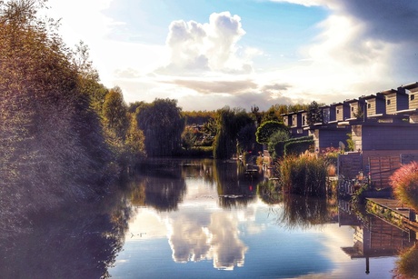 Beautiful Cloud reflects himself
