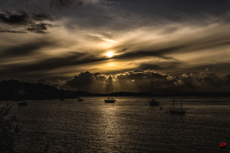 Bootje bij Zon's ondergang 1!