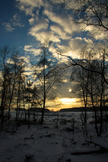 Warme zonsondergang op Friezenberg
