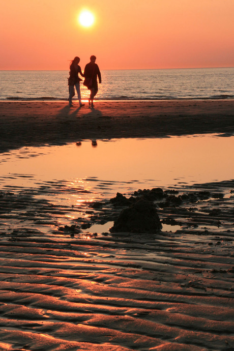 Domburg bij zonsondergang