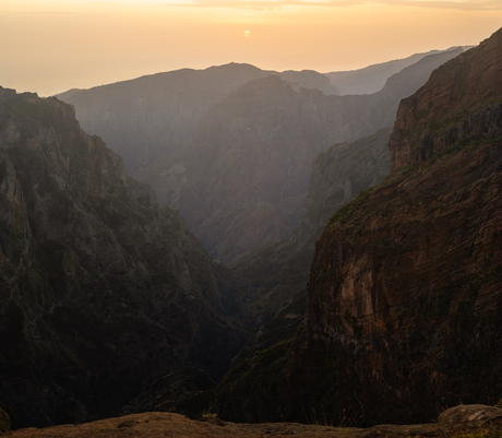 Madeira Pico do Arieiro met zonsondergang