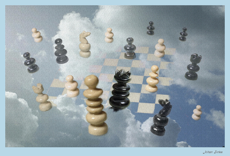 Collage van schaakspel