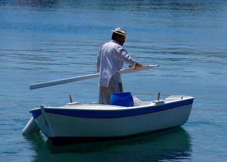 Michalos In His Row-Boat