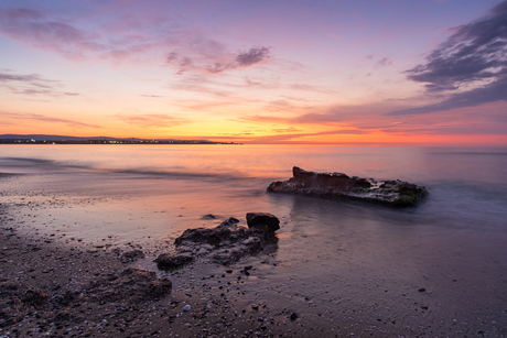 Zonsopkomst in Pomorie, Bulgarije