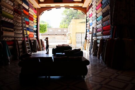 Egyptian fabric store