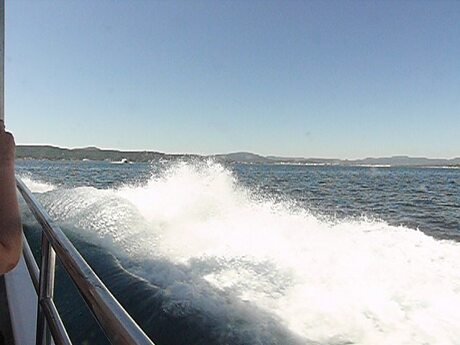 onder weg naar st Tropez met snelboot