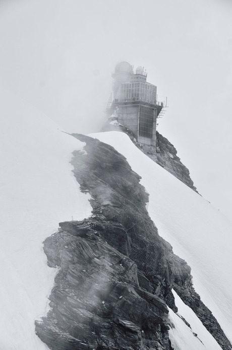 mist op het Jungfraujoch