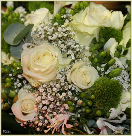 Bruidsboeket Wit-Lime 2