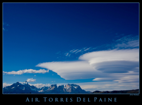 Lucht boven Torres del Paine