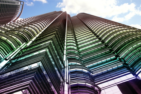 Petronas towers looking up