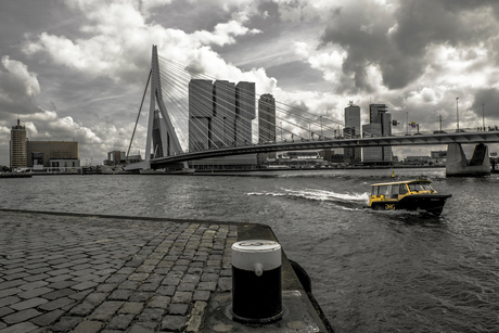 Watertaxi en de Erasmusbrug