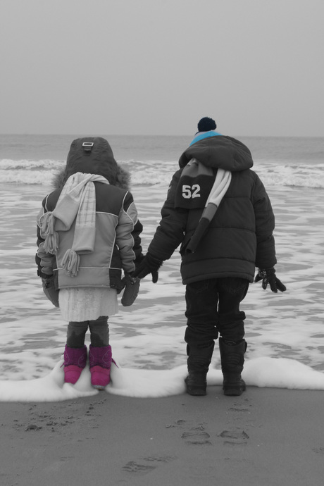 hartje winter pootje baden in de zee