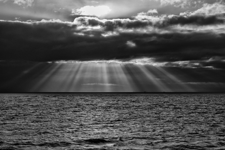 wolkenlucht boven de Waddenzee