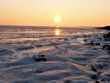 Bevroren Waddenzee