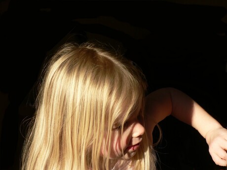 Evy in de winterzon