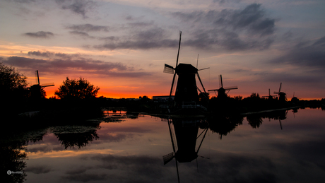 Kinderdijk by night