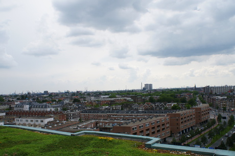 Gezicht Rotterdan vanaf handelsgebouw