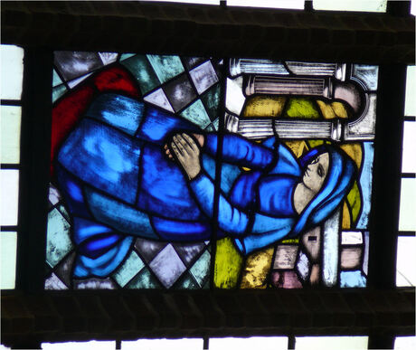 gebr.schilderd raam in kerk