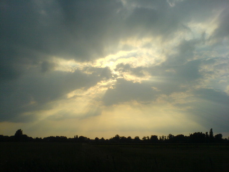 Zonsondergang veluwe