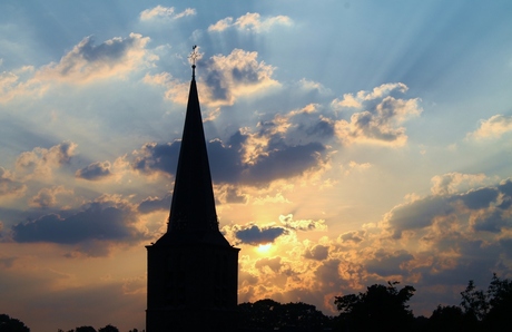 Kerk met een prachtige lucht