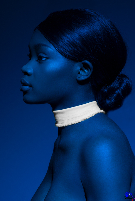 Blauw portret