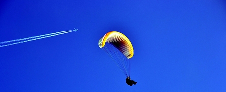 Paragliding.