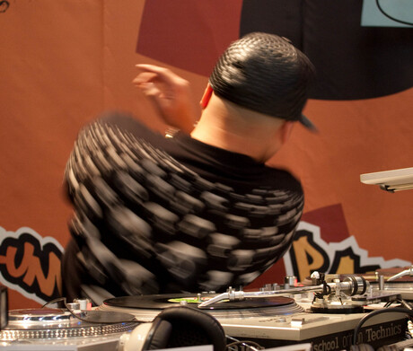 Spinning DJ