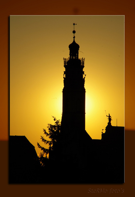 Zonsondergang boven Rothenburg (D)