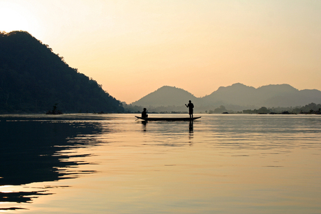 Sunset on mighty Mekong