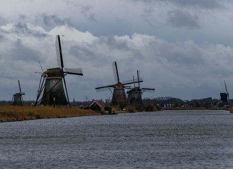 Onstuimig Weer Molens Kinderdijk