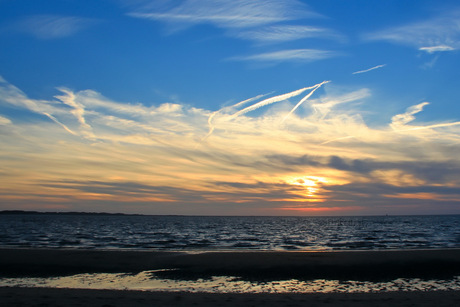 Zonsondergang op het Quackstrand