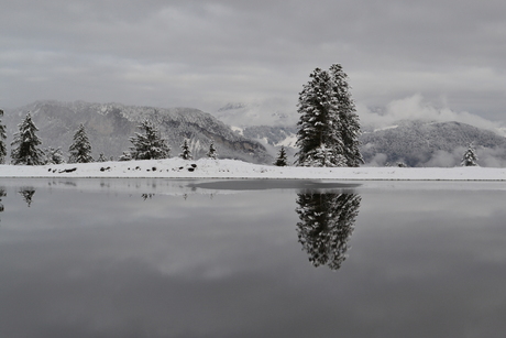 winter weerspiegeling