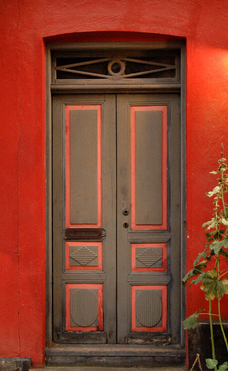 at the red door