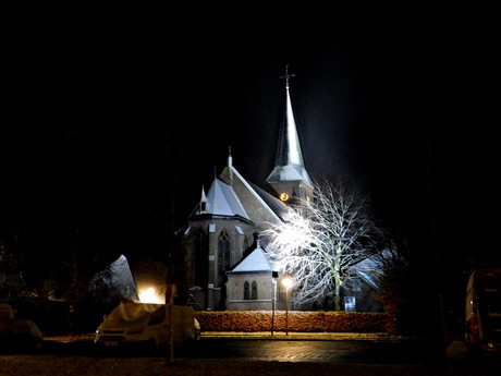 De RK kerk in de winter
