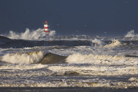 Golven bij Vuurtoren