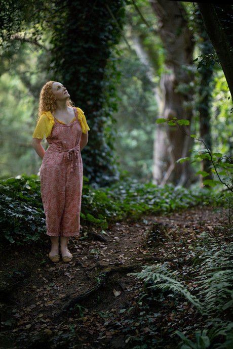 Woman in Dark Forest