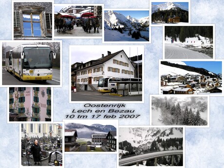 collage  Oostenrijk Lech en Bezau   langlaufreis   10 tm 17 feb 2007   